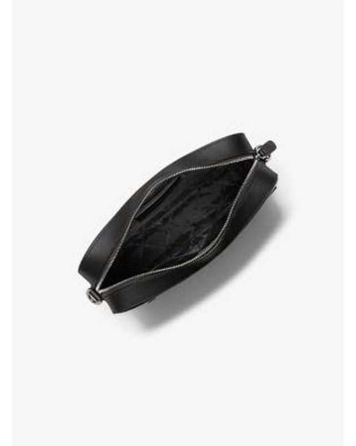 Michael Kors Black Mk Varick Leather Camera Bag for men