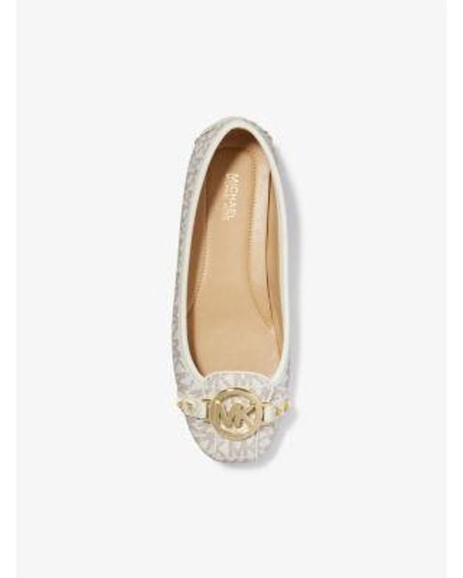 Michael Kors Natural Fulton Studded Logo Moccasin