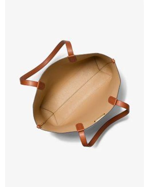 Michael Kors Brown Eliza Extra-large Pebbled Leather Reversible Tote Bag