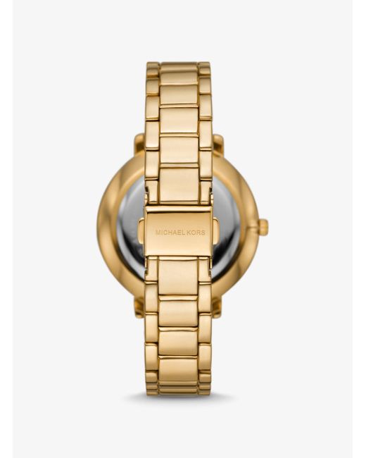 Reloj Pyper dorado con incrustaciones y logotipo Michael Kors de color Metallic