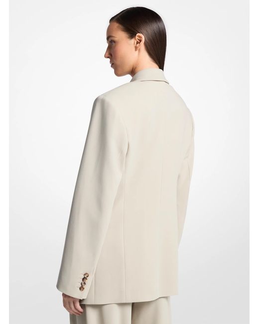 Michael Kors White Michael Kors Tissue Wool Crepe Bathrobe Jacket
