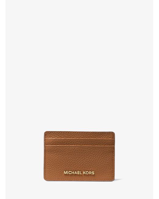 Porte-cartes en cuir grainé MICHAEL Michael Kors en coloris White