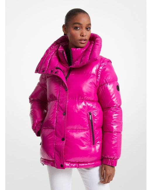 MICHAEL Michael Kors Pink Mk 2-In-1 Quilted Nylon Puffer Jacket
