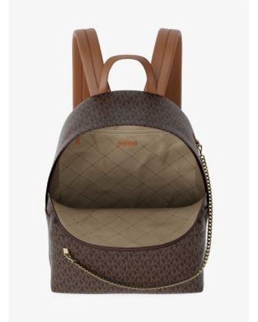 Michael Kors Brown Slater Large Signature Logo Backpack