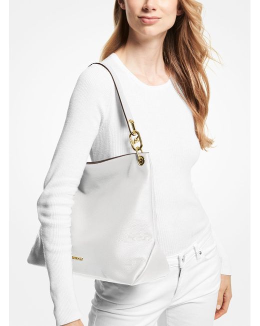 MICHAEL Michael Kors Trisha Large Pebbled Leather Shoulder