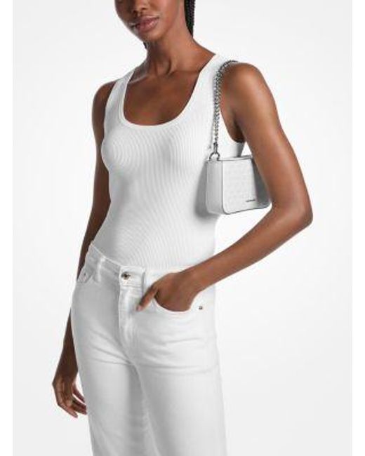Mkpochette Transformable Bryant Pequeño Con Logotipo Metalizado MICHAEL Michael Kors de color White