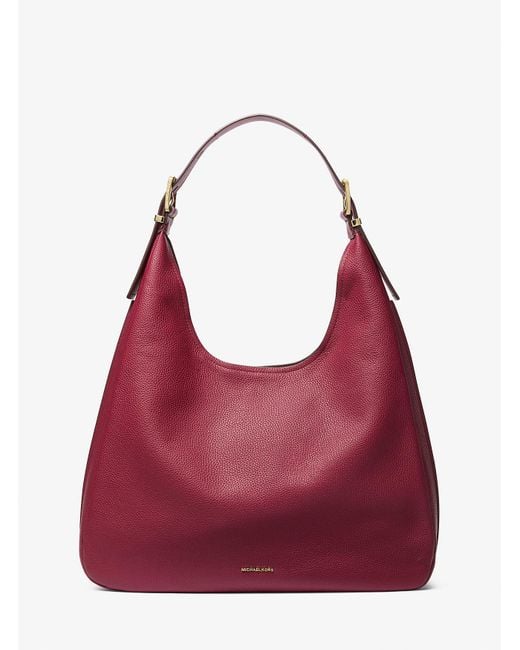 Mkbolso Hobo De Hombro Nolita Grande De Piel Granulada MICHAEL Michael Kors de color Red