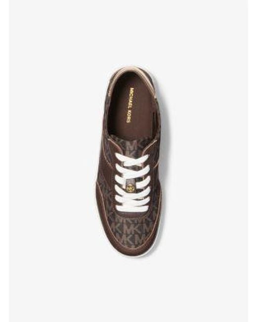Mk Basket Kaycee En Cuir À Logo Signature MICHAEL Michael Kors en coloris White