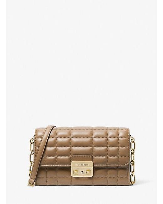 MICHAEL Michael Kors Natural Tribeca Large Leather Convertible Crossbody Bag