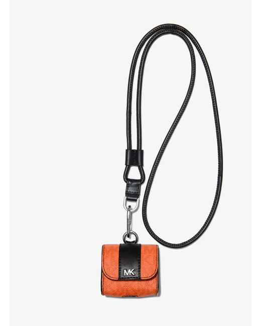 Michael Kors White Hudson Logo Lanyard Case For Apple Airpods Pro®