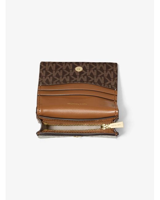 MICHAEL Michael Kors Brown Hamilton Small Compact Wallet