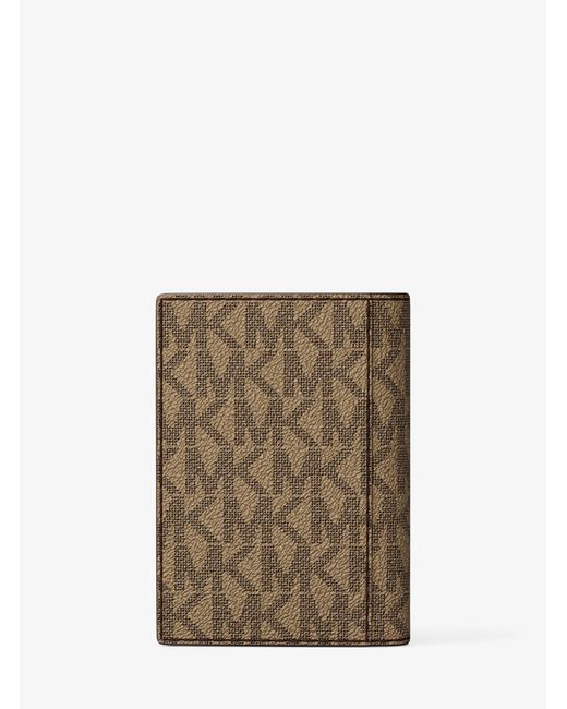 Michael Kors Natural Mk Hudson Signature Logo Folio Card Case for men