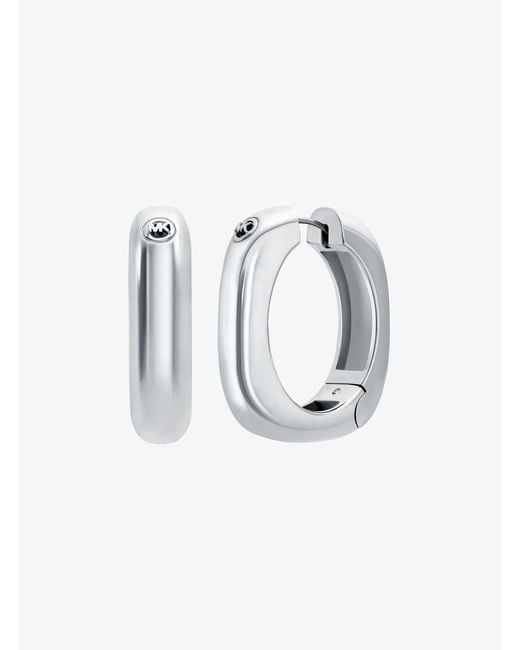 Michael Kors Blue Square Hoop Earrings