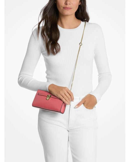MICHAEL Michael Kors Pink Mk Hamilton Moderne Extra-Small Leather Convertible Crossbody Bag