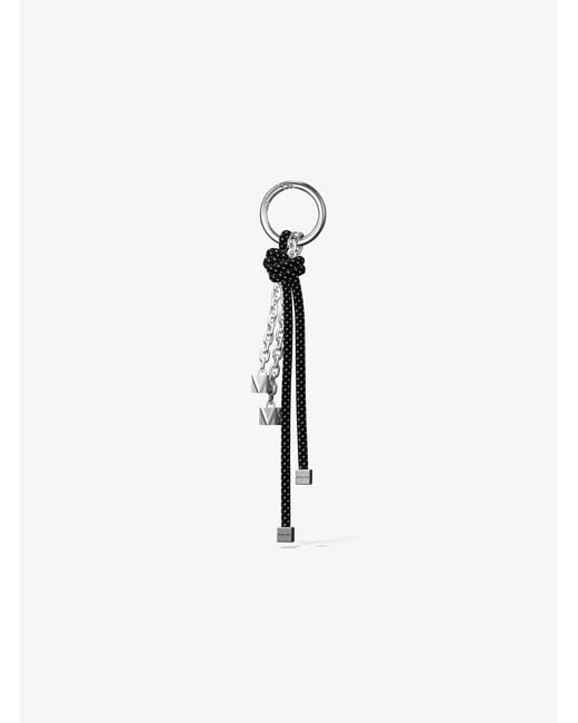 MICHAEL Michael Kors White Mk-Tone And Speckled Cord Bag Charm