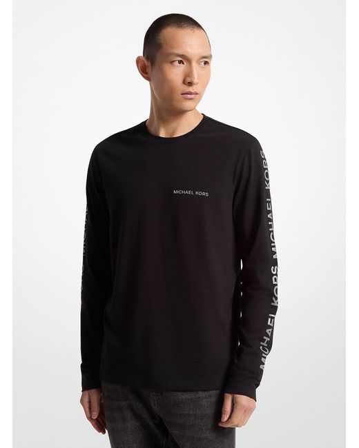 Mk T-Shirt À Manches Longues En Coton Michael Kors pour homme en coloris Black
