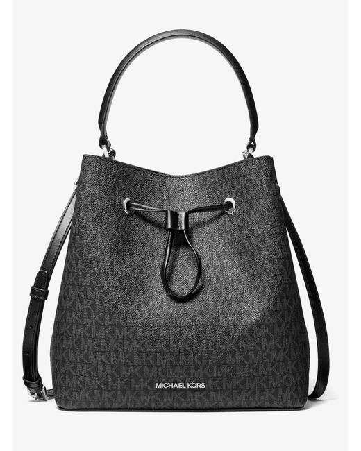 Michael Kors Canvas Suri Large Logo Crossbody Bag in Black Lyst Canada