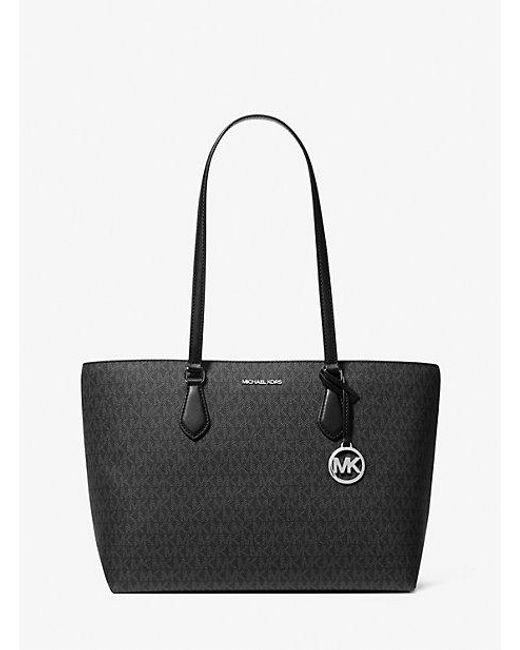 Michael Kors Black Sheila Large Signature Logo Tote Bag