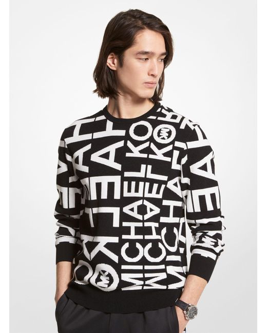 Pull à motif jacquard à imprimé journal Michael Kors pour homme en coloris  Noir | Lyst