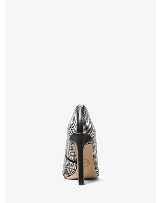 MICHAEL Michael Kors White Amara Embellished Pump