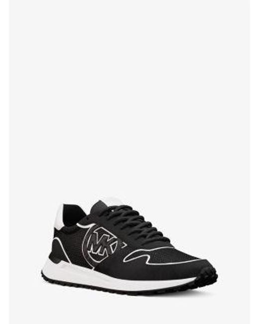 Michael Kors White Dax Mixed-Media Trainer for men