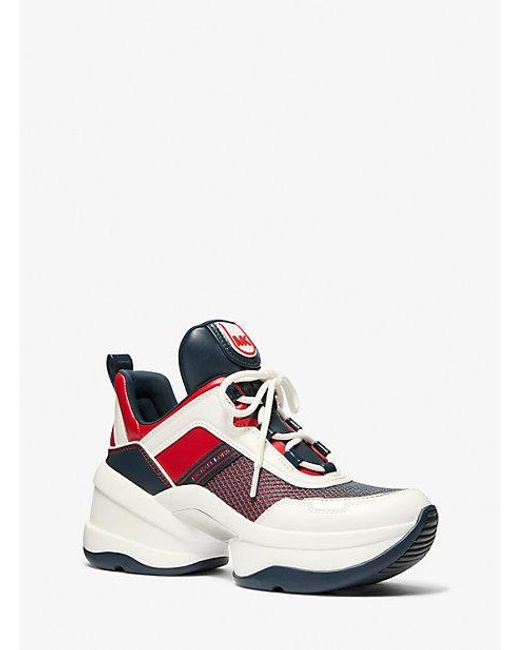 michael kors olympia trainer white