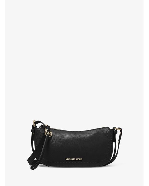Michael Kors Camden Extrasmall Pebbled Leather Messenger Bag in Black Lyst