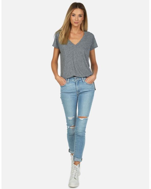 Michael Lauren Gray Manny Core V-neck Tee