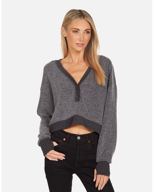 Michael Lauren Gray Chamberlin Crop Pullover