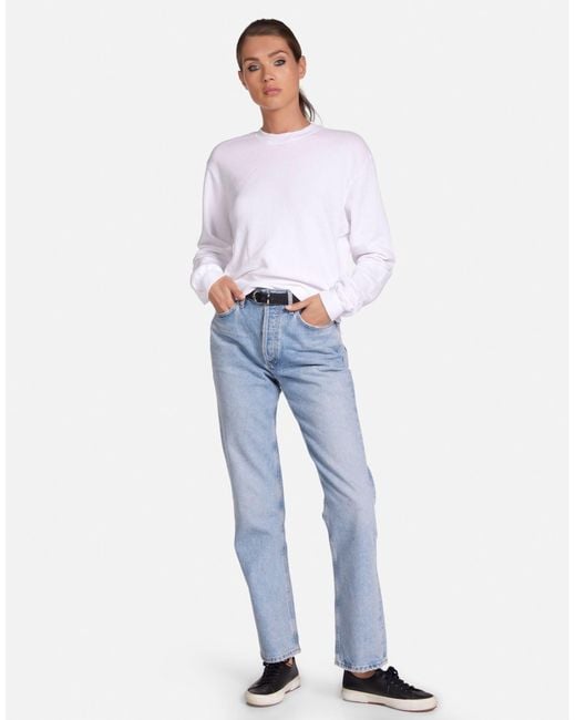 Michael Lauren White Exon Crop Pullover