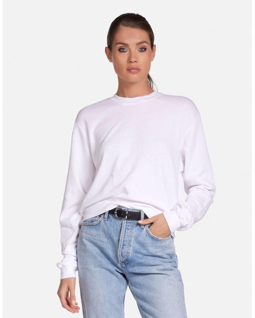 Michael Lauren White Exon Crop Pullover
