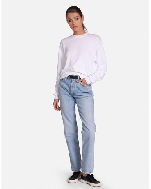 Michael Lauren White Exon Crop Pullover