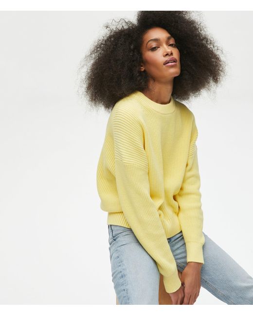 Michael Stars Richie Lightweight Sweater in Yellow | Lyst