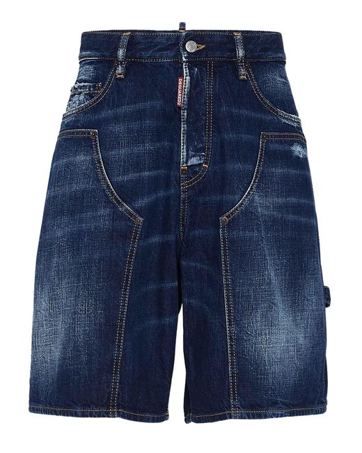 Shorts Dark Semplice Carpenter di DSquared² in Blue da Uomo