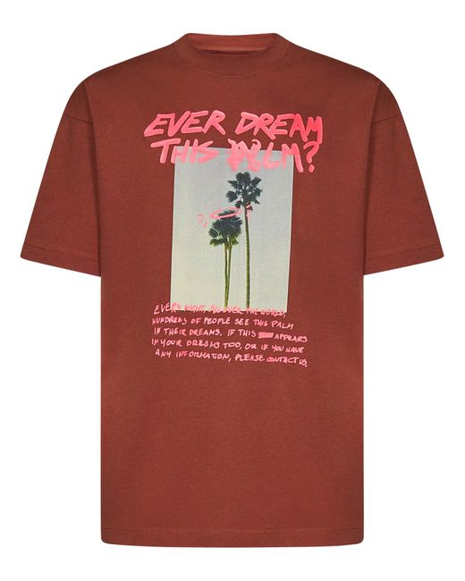 Palm Angels Red T-Shirt for men