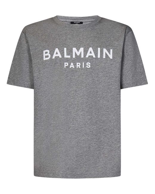 Balmain Gray T-Shirt for men