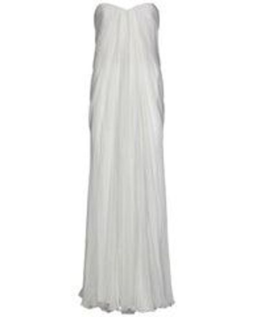 Alexander McQueen White Long Dress