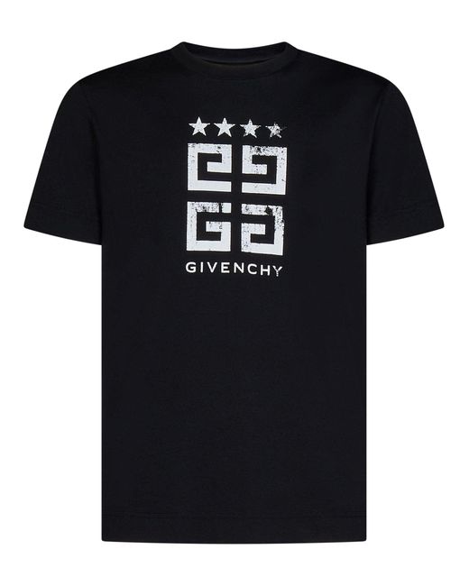 T-shirt 4G Stars di Givenchy in Black da Uomo