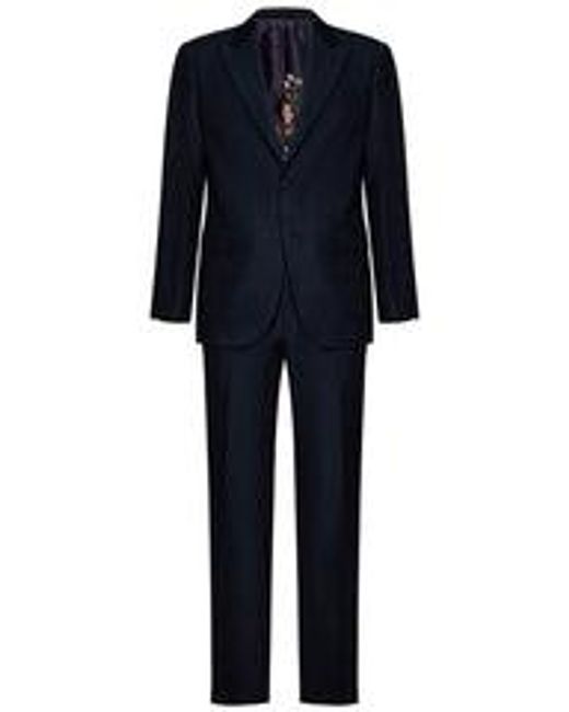 Etro Blue Suit for men