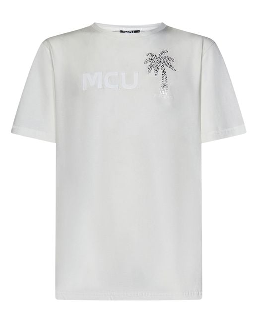 M.C.U Marco Cassese Union White M. C.U. T-Shirt for men