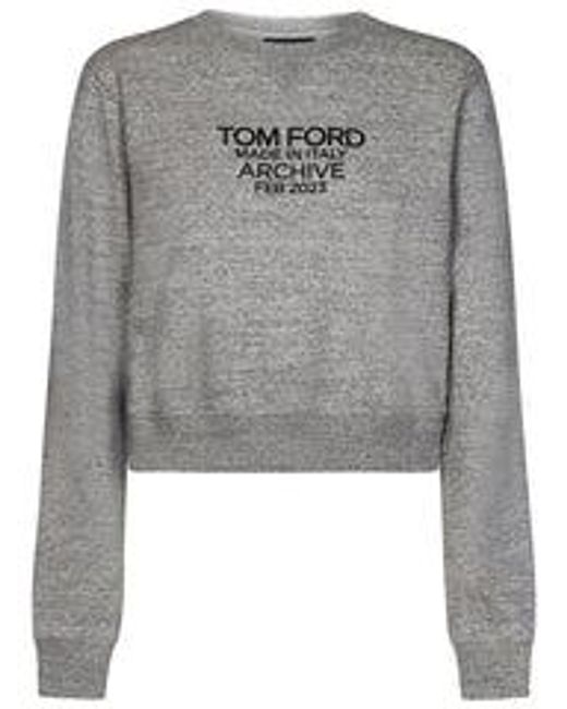 Tom Ford Gray Sweatshirt
