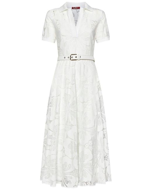 【送料&関税込】Max Mara White ette Calmi Long Dress Max Mara Long Shirt Dress in White | Lyst