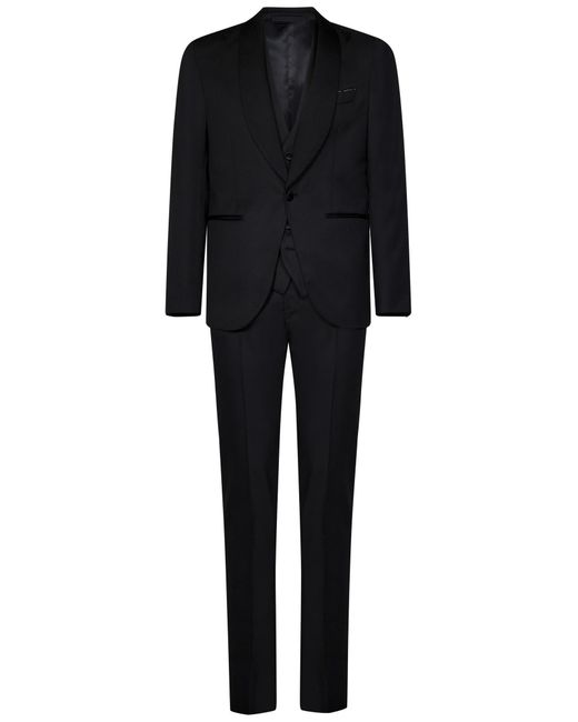 Abito Modello James Bond 007 Franzese Napoli di Franzese Collection Pronta Sartoria in Black da Uomo