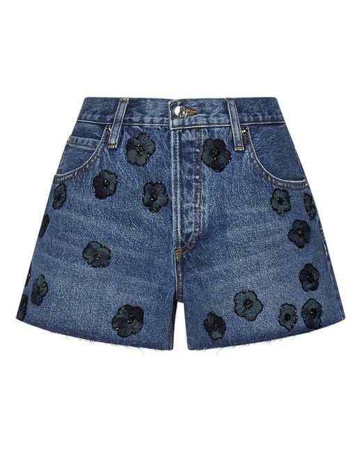 FRAME Blue Juliet Shorts