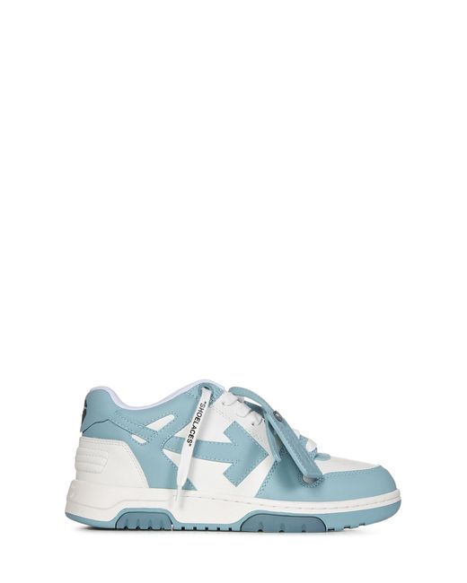 Off-White c/o Virgil Abloh Out Of Office Calf Leather Sneakers in Blue ...