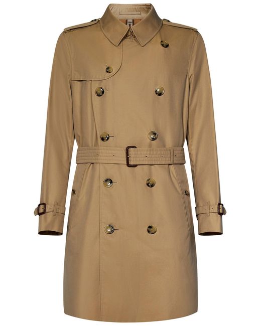 Burberry Natural The Mid-lenght Kensington Heritage Trench Coat for men