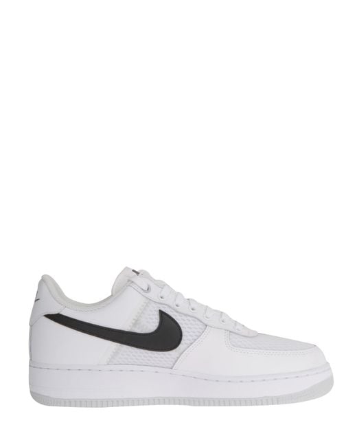 Nike Air Force 1 '07 Lv8 White Mesh And Leather Sneakers With Black Logo  for Men | Lyst Australia