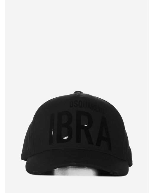 DSquared² Black X Ibra Hat for men