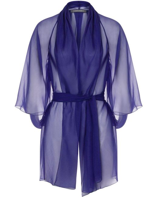 Alberta Ferretti Blue Cape