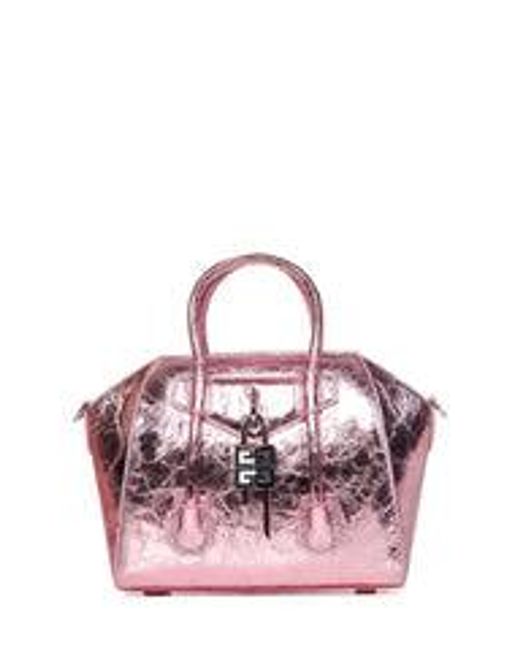 Givenchy Pink Antigona Lock Mini Handbag